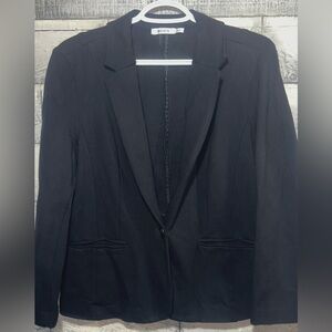 Ricki's Women's Oxford Classic Black Blazer Size Large Single Button Office Wear
